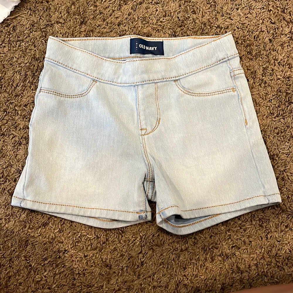 denim shorts with a denim waist band